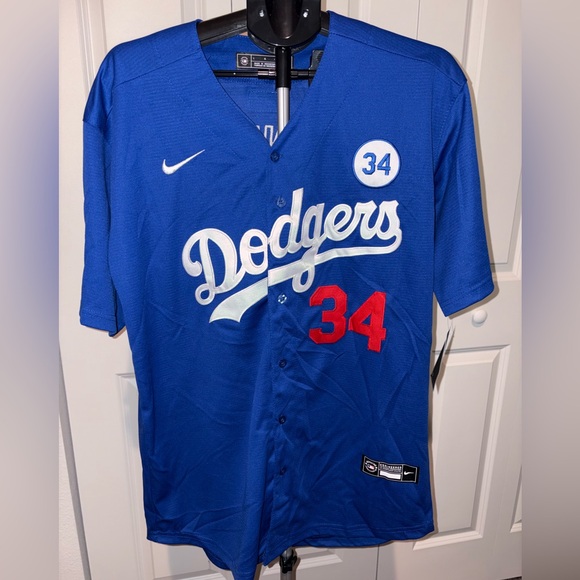 Nike Other - Nike Blue and White Dodgers Jersey